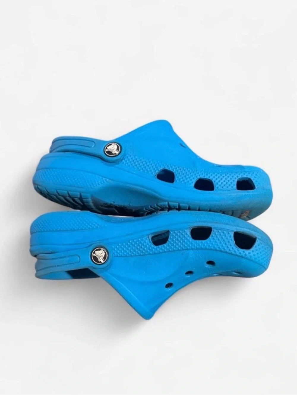 CROCS Kids Lightweight Blue Clogs with Heel Strap